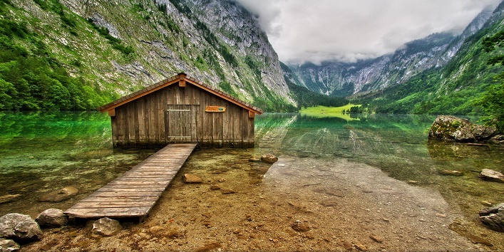 Fishing Hut on a Lake in Germany