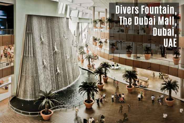 Divers Fountain, the Dubai Mall Mall, Dubai, UAE