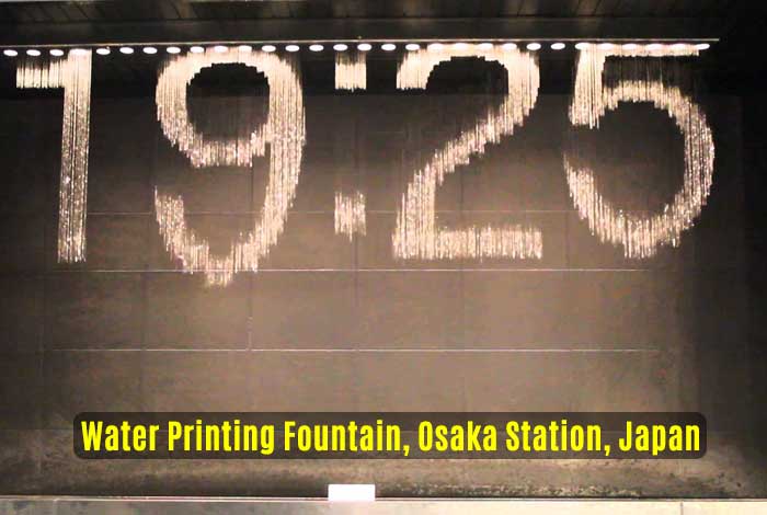 Water Printing Fountain, Osaka Station, Japan