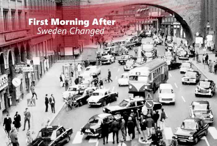  First Morning After Sweden Changed from Driving on The Left Side to Driving on The Right, 1967