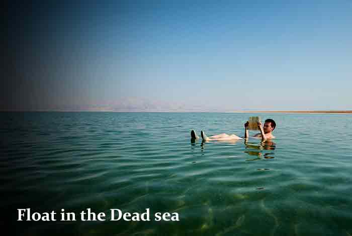 Float in the Dead sea