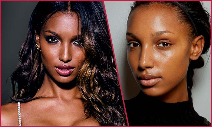 Jasmine-Tookes with and without makeup