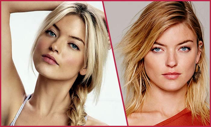 Martha-Hunt with and without makeup