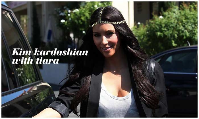 kim kardashian wearing tiara